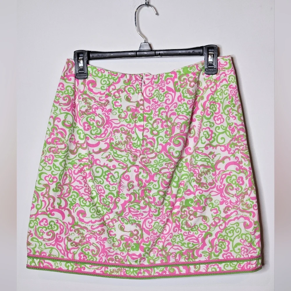 Lilly Pulitzer Peanut Island Kendall Mini Floral Vibrant Rare Womens 6‎ Skirt
